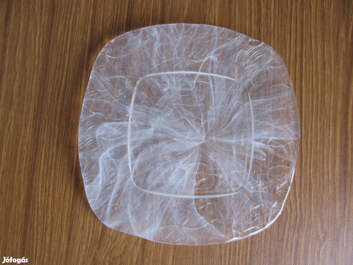 Üveg kínáló tál süteményes tál