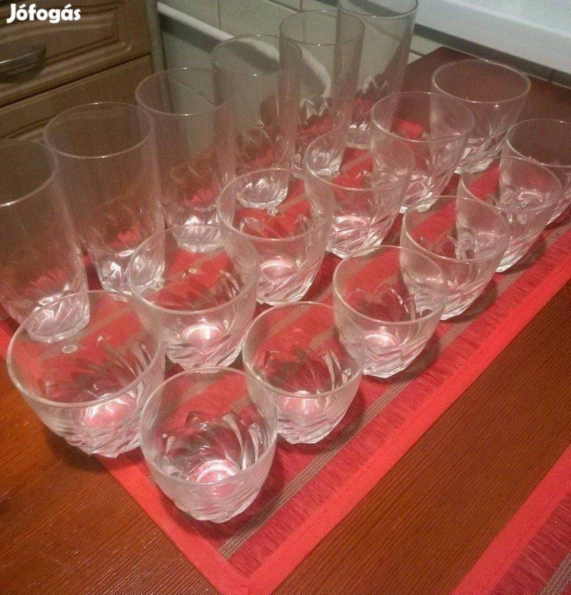 Üveg pohár készlet eladó