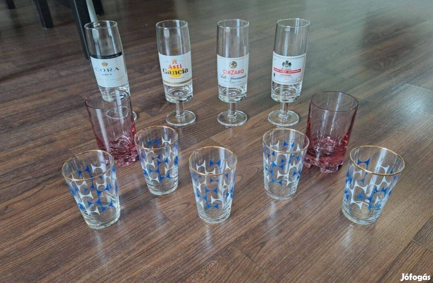 Üveg poharak egy tételben