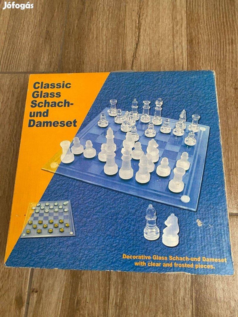 Üveg sakk készlet