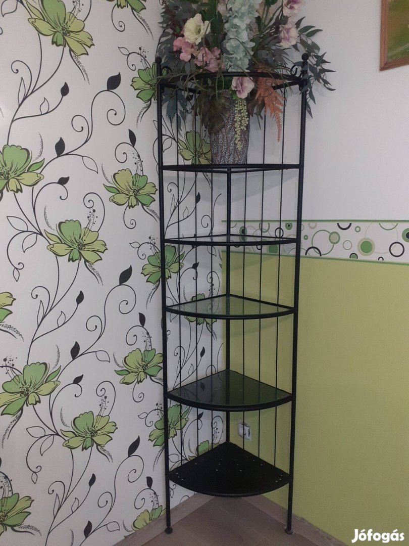 Üveg sarokpolc