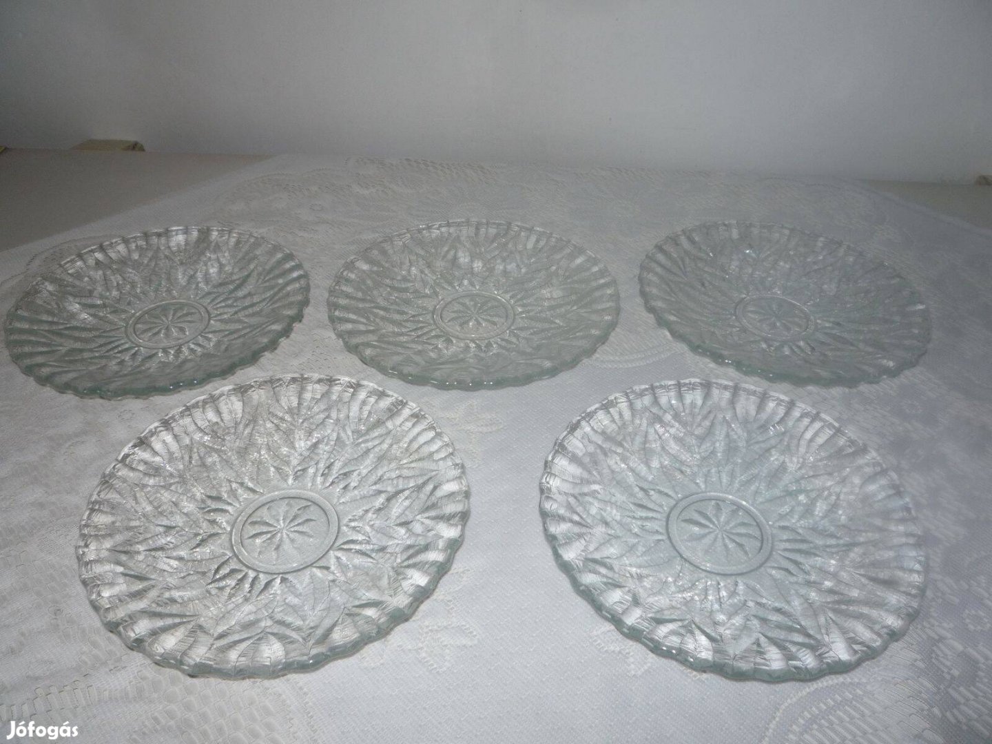 Üveg süteményes tányér, üveg kínáló