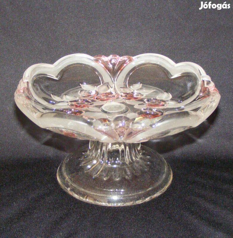 Üveg talpas kínáló