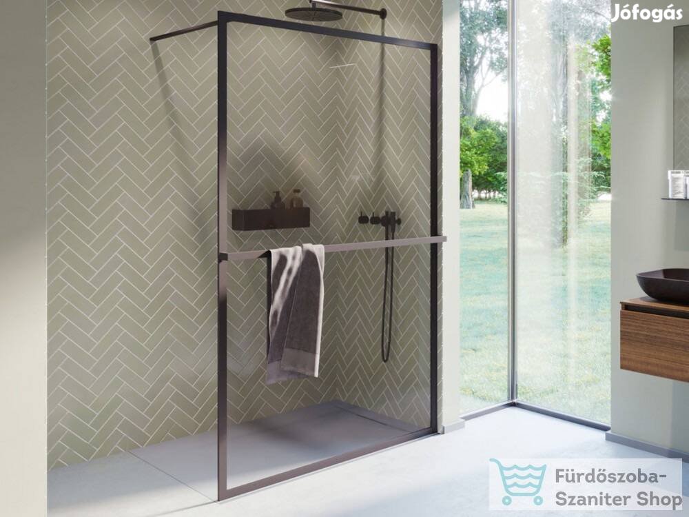 Üveg zuhanyfal, zuhanyparaván 140 cm
