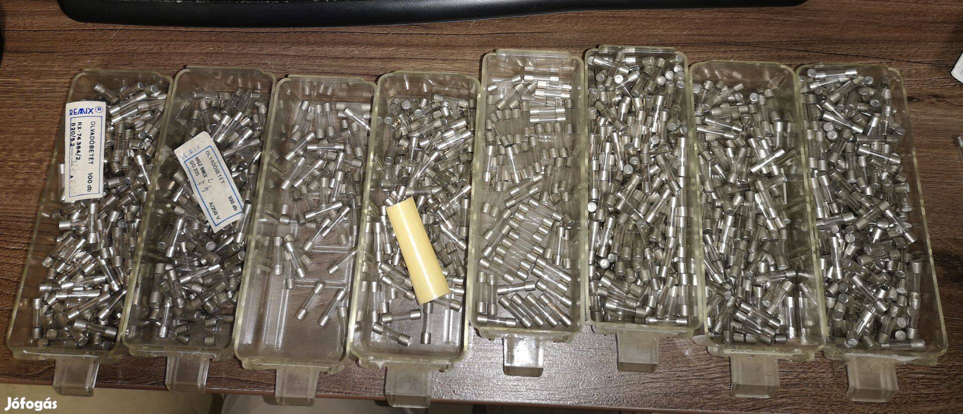 Üvegbiztosítékok, biztosíték 5mm x 20mm 100db