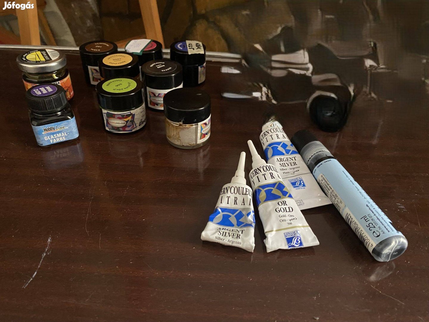 Üvegfestékek, HobbyművészPentart, mind bontott, átlag 80-os