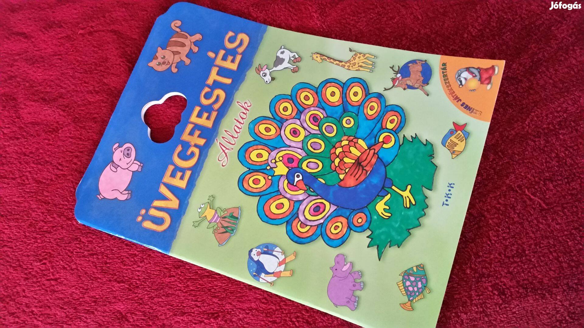 Üvegfestés - Állatok + 9 db üvegfesték kontúr