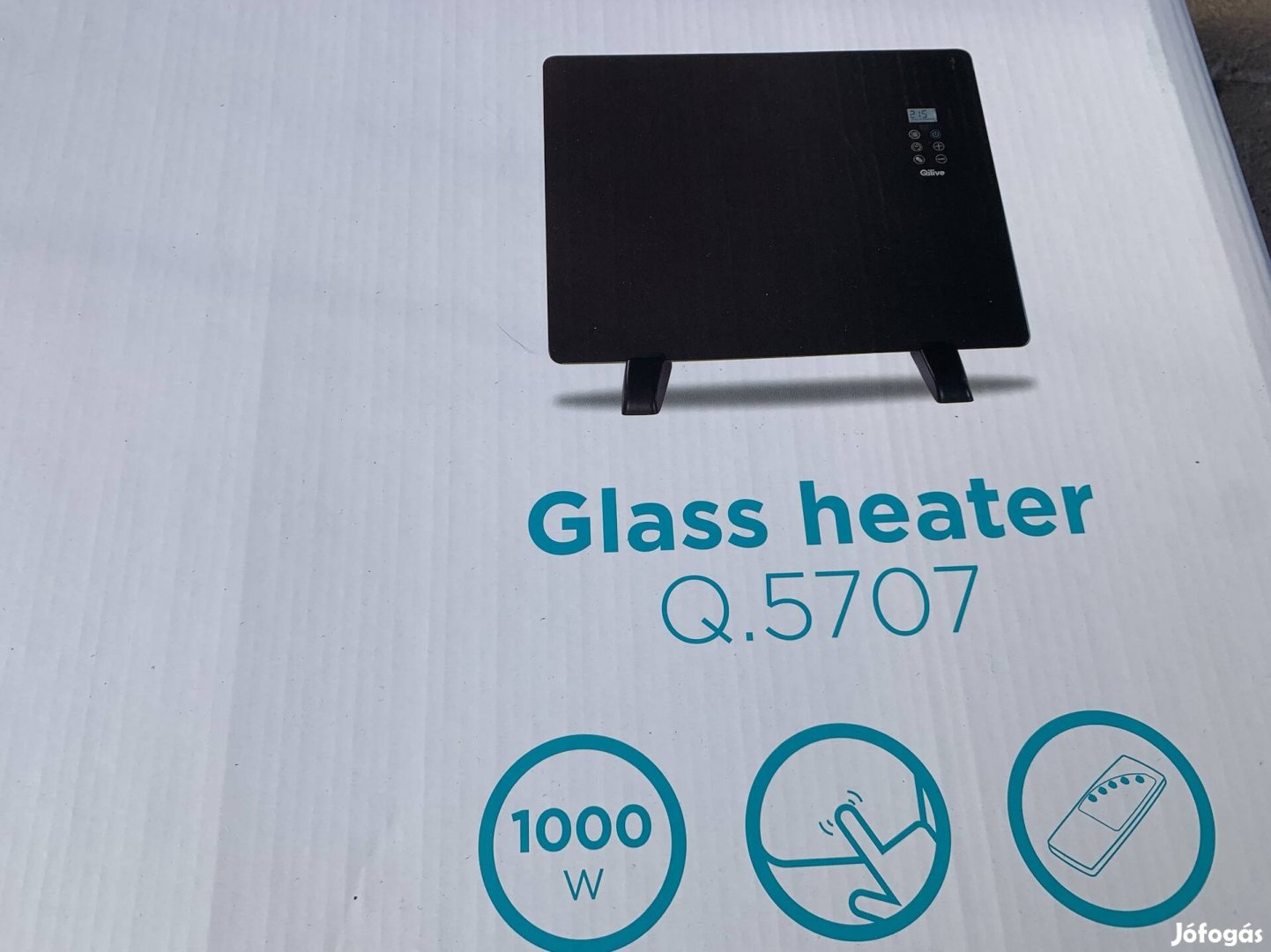 Üvegkerámiás fűtőpanel, konvektor, hősugárzó 1000W