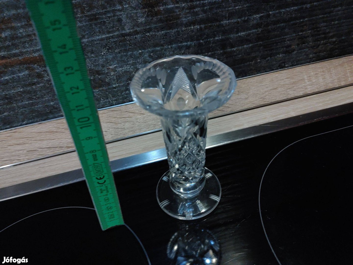 Üvegkristály gyertyatartó