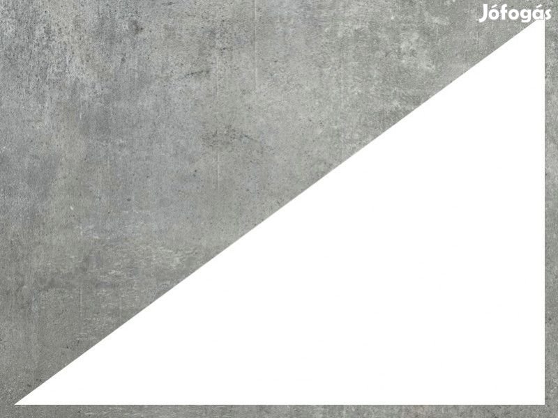 Üveglapos asztal piros 160 Beton fehér T17216-1-789