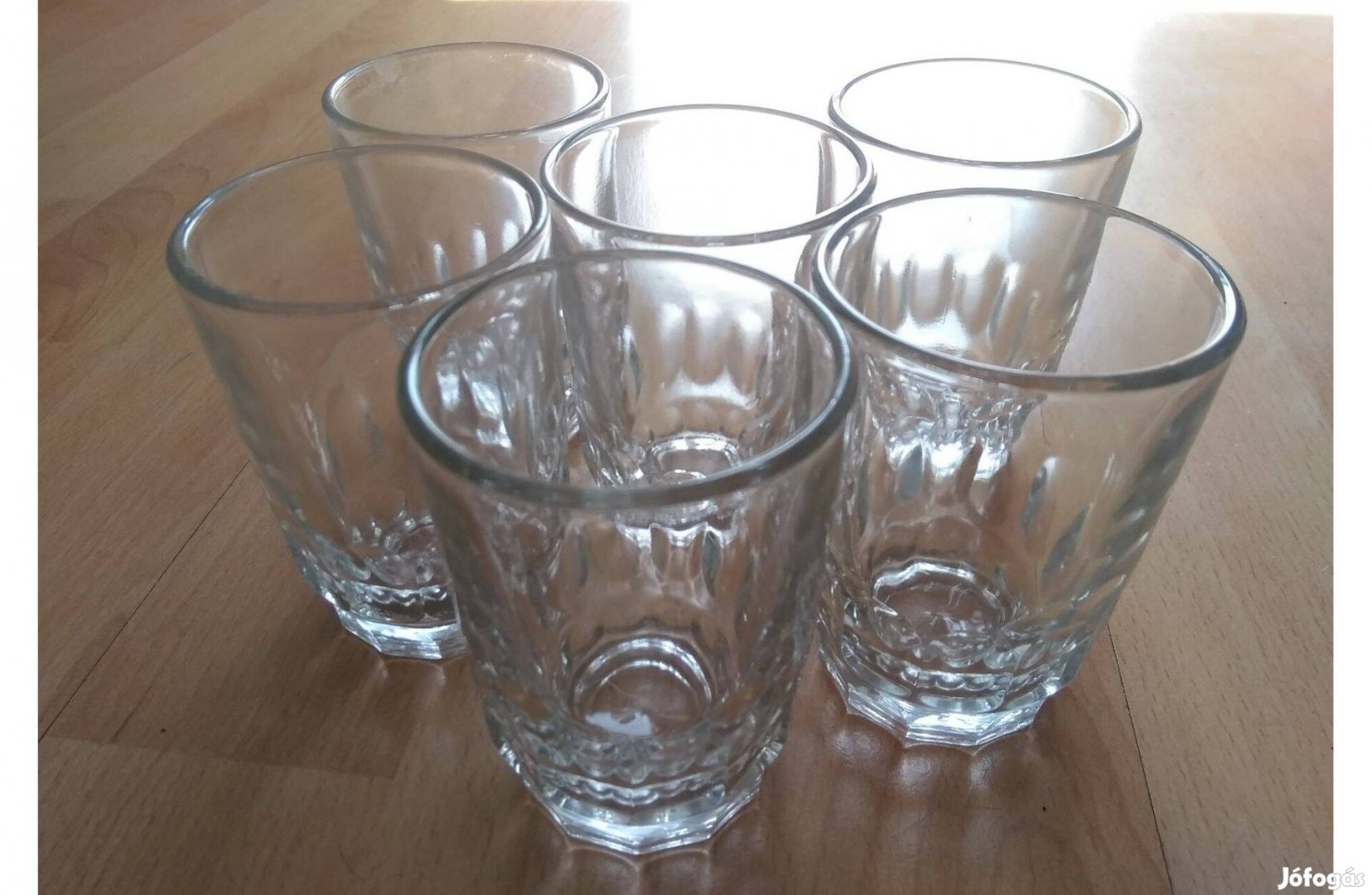 Üvegpohár készlet üdítős vizes üveg pohár vastagfalú