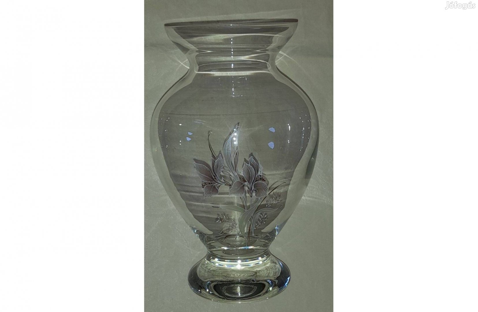 Üvegváza festett üveg 21x13cm üveg váza