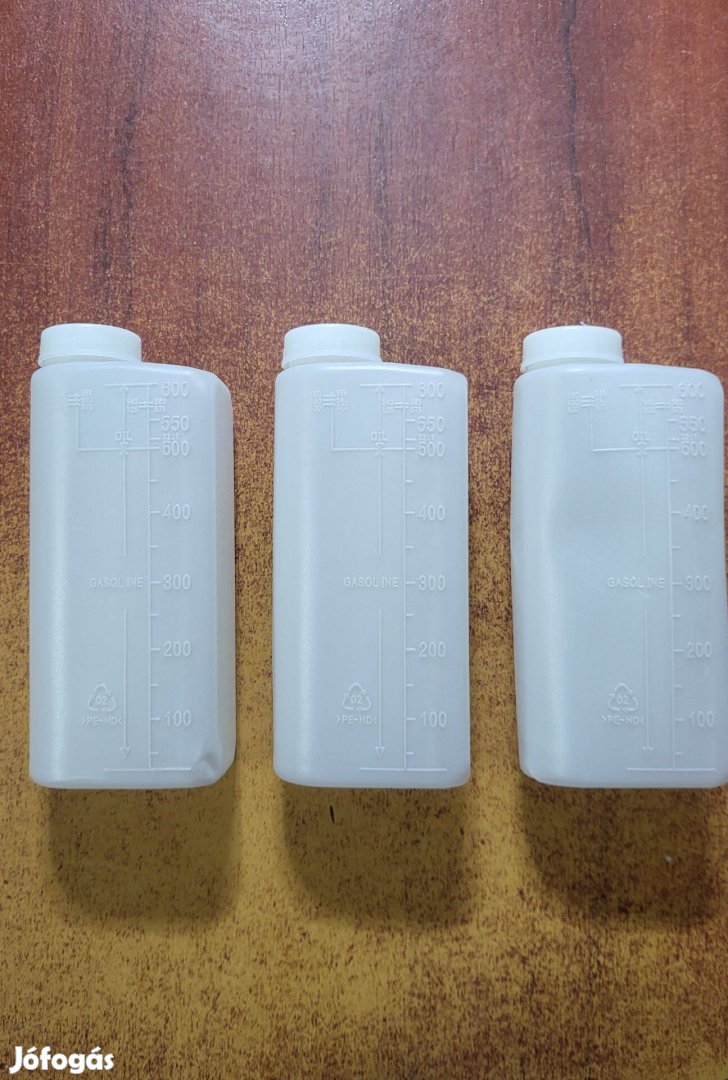Üzemanyag benzin keverőedény kanna flakon 6 dl / 600 ml