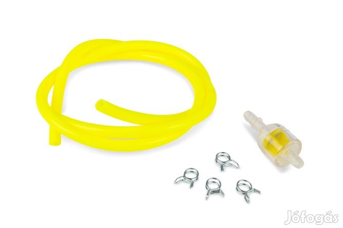 Üzemanyag tömlő + szűrő készlet 5mm neon sárga