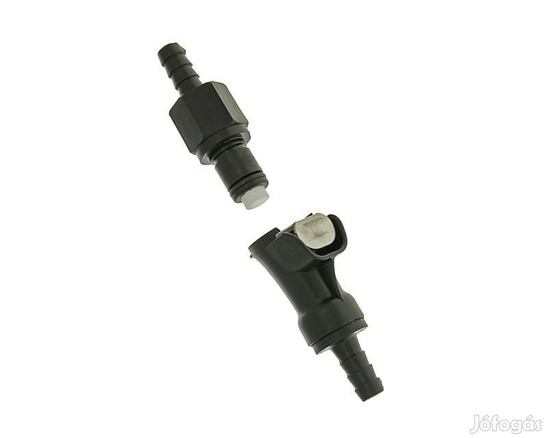 Üzemanyagcső csatlakozás fekete 6mm