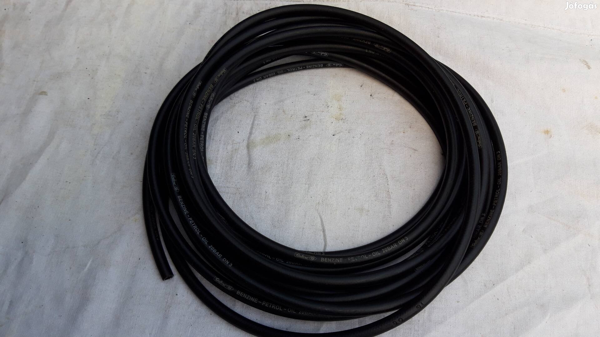Üzemanyagcső vásznas gumi 5 mm belső átm. métere 