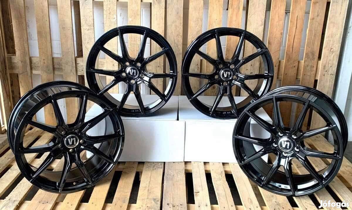 V1 Wheels 9x20 ET42 lakk fekete garnitúra eladó! 5x112 66,5