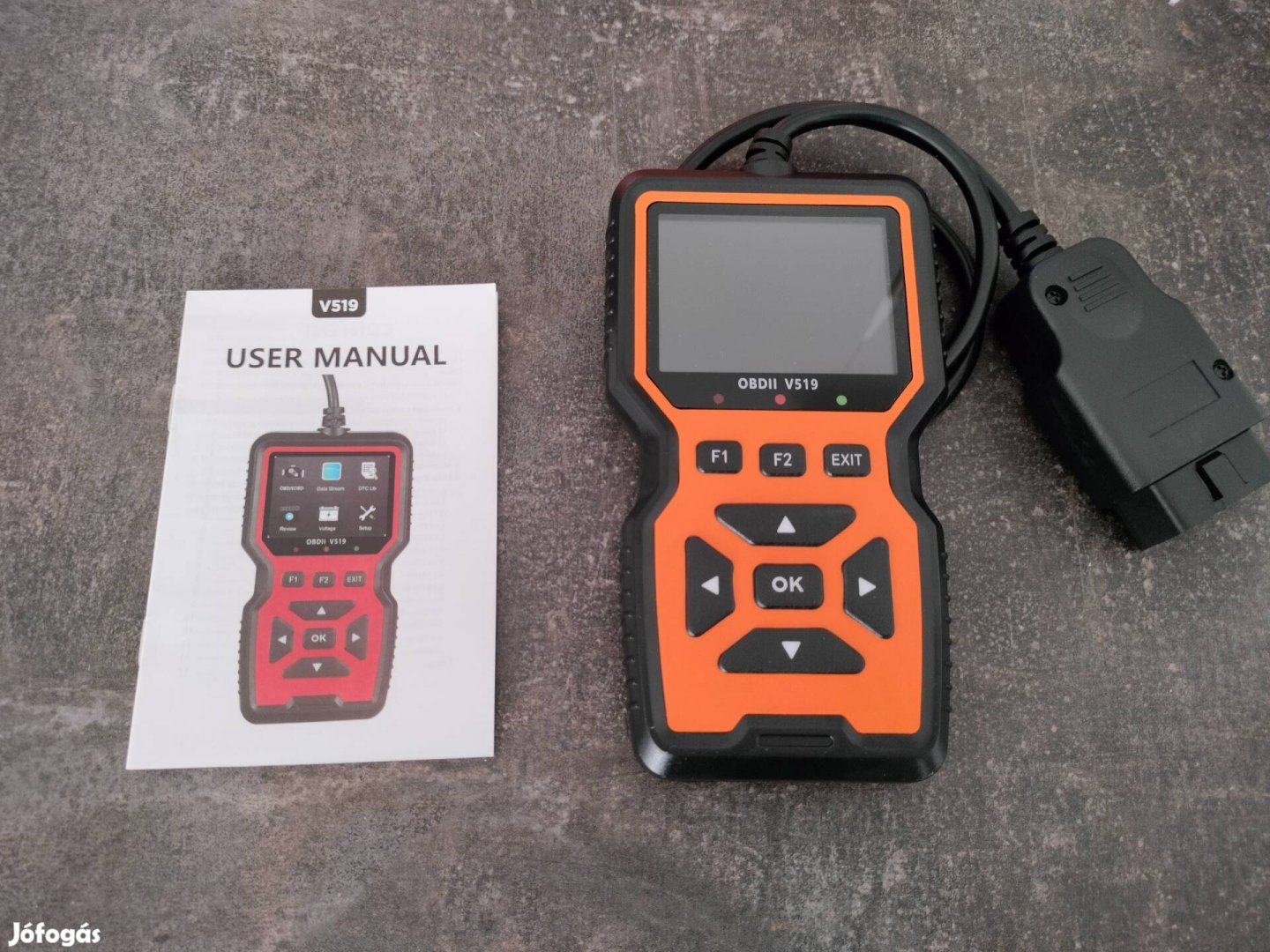 V519 OBD2 autódiagnosztika hibakód olvasó és törlő új 