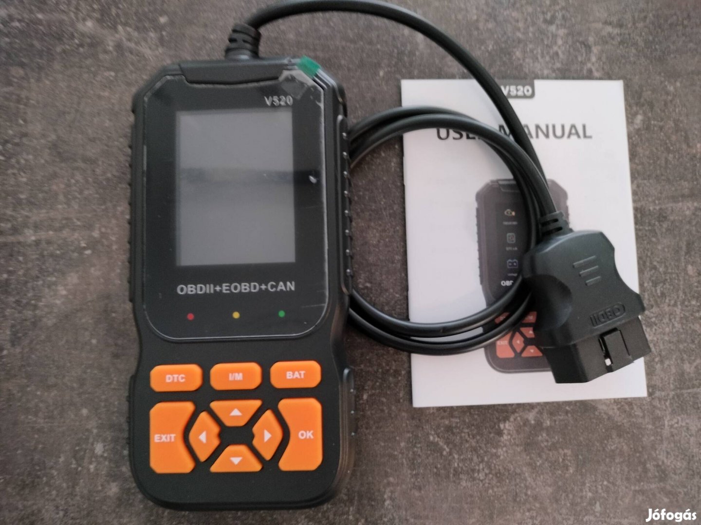 V520 OBD2 autódiagnosztika hibakód olvasó és törlő szkenner új 