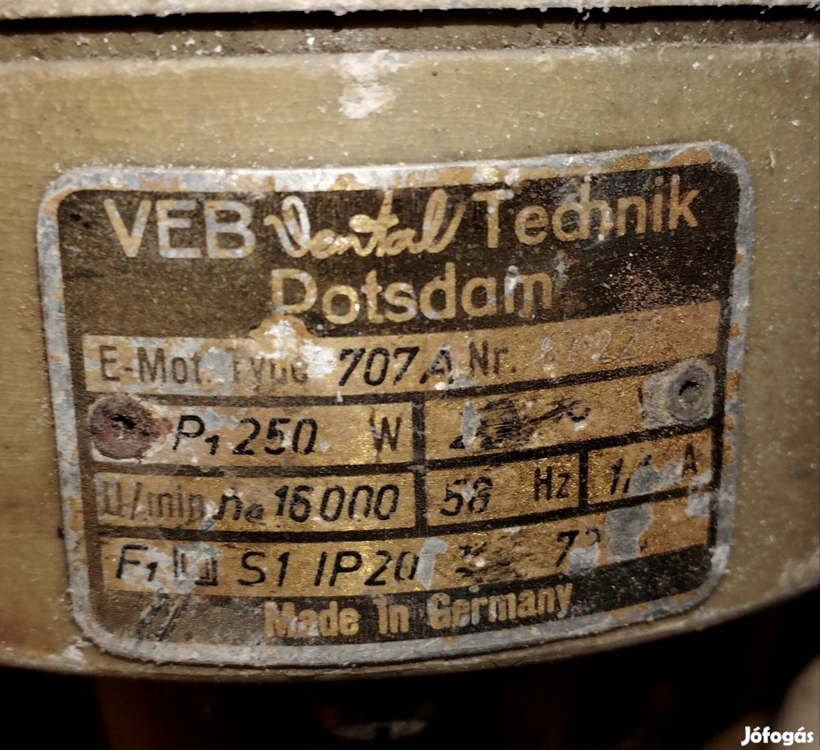 VEB Dentaltechnik Potsdam 707a 1970 fogorvosi fúró