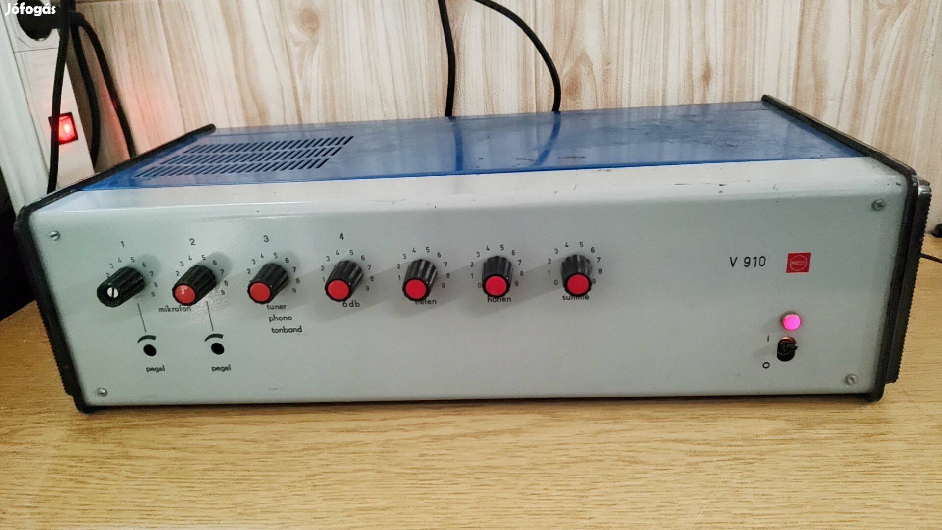 VEB Musikelectronic V910 nagyon régi, nagyon nehéz,ritka keverőerősítő