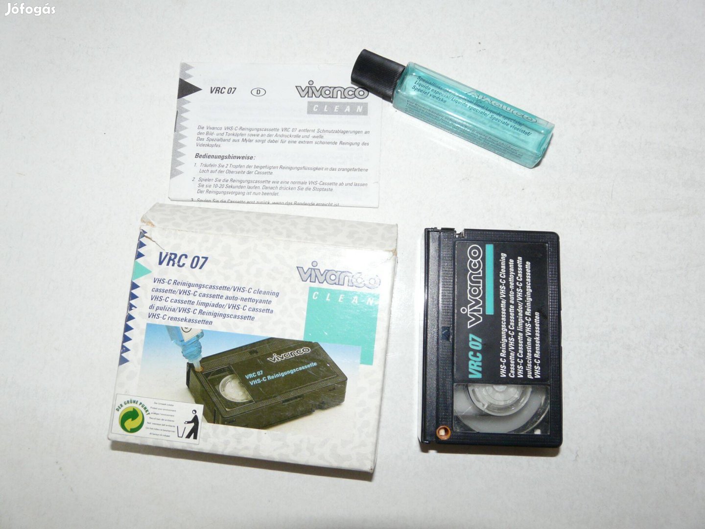 VHS-C tisztító videókazetta eladó