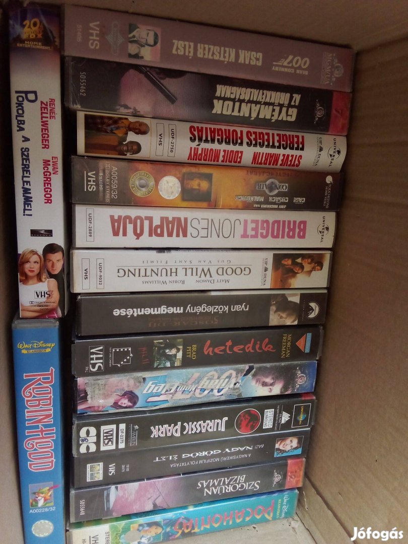 VHS Kazetták 600Ft/db