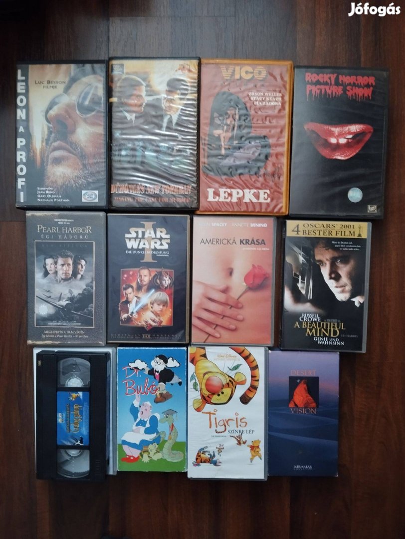 VHS Video kazetta gyüjtemény