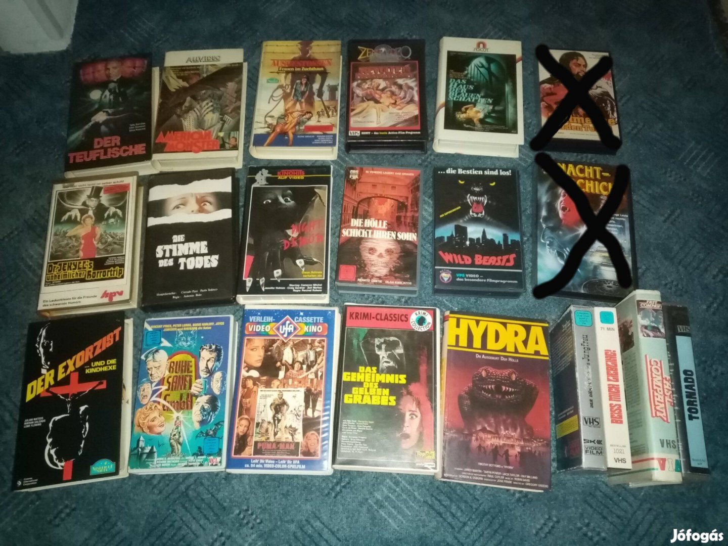 VHS horror ritkaságok német nyelvű gyári kazetták