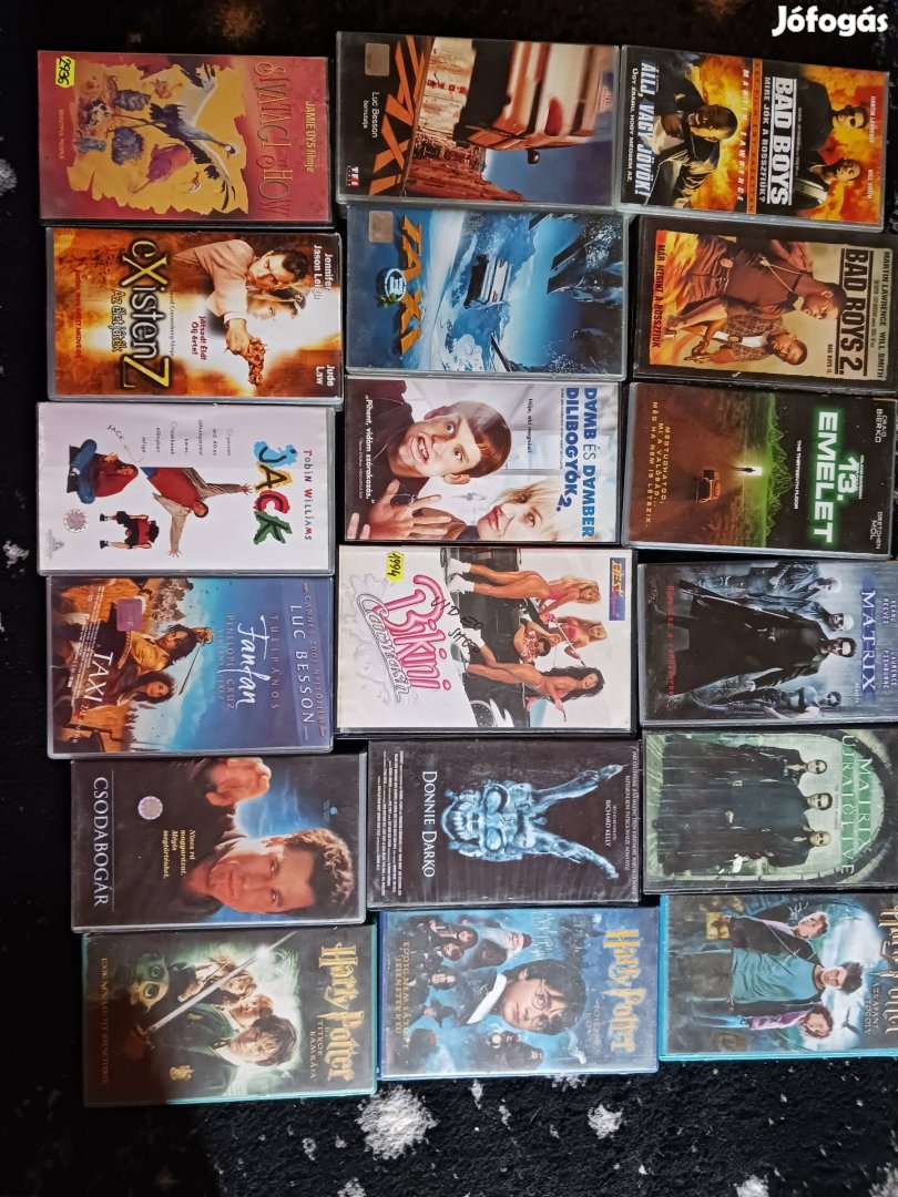 VHS kazetták, filmek, akció filmek, kazetta
