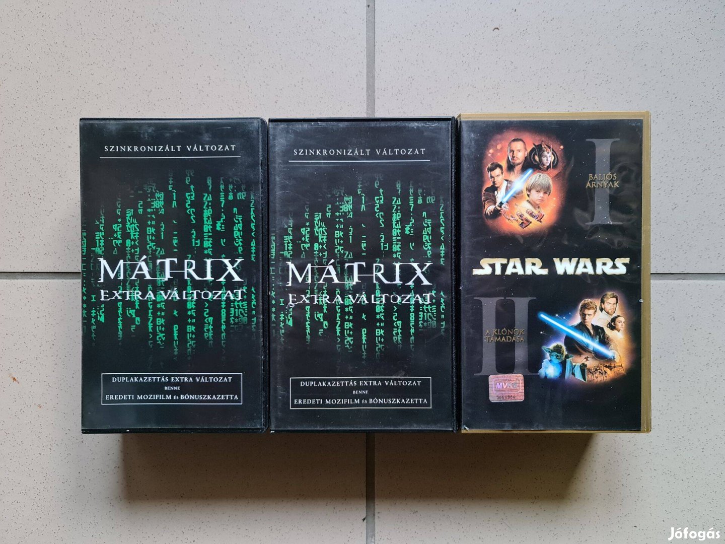 VHS video film kazetta Mátrix, Star Wars 2 db os kazetták