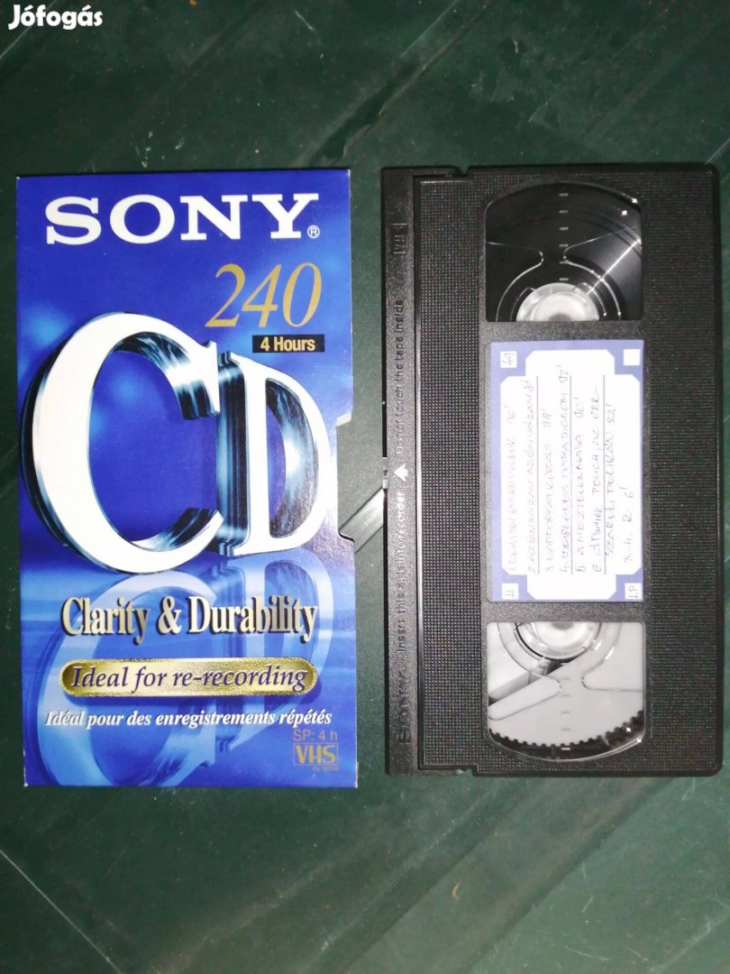 VHS video kazetta Sony CD 240 120db