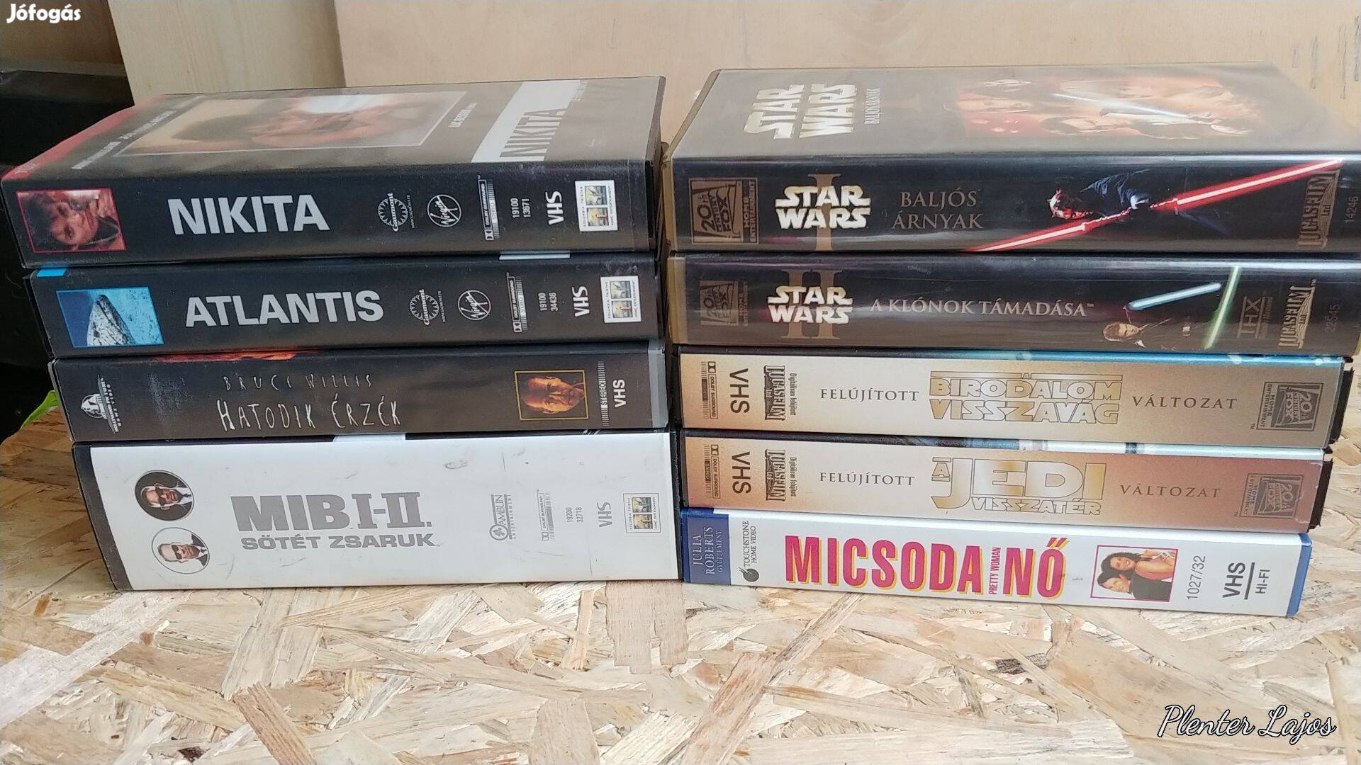 VHS videó kazetták, filmek, vegyes, 73 db