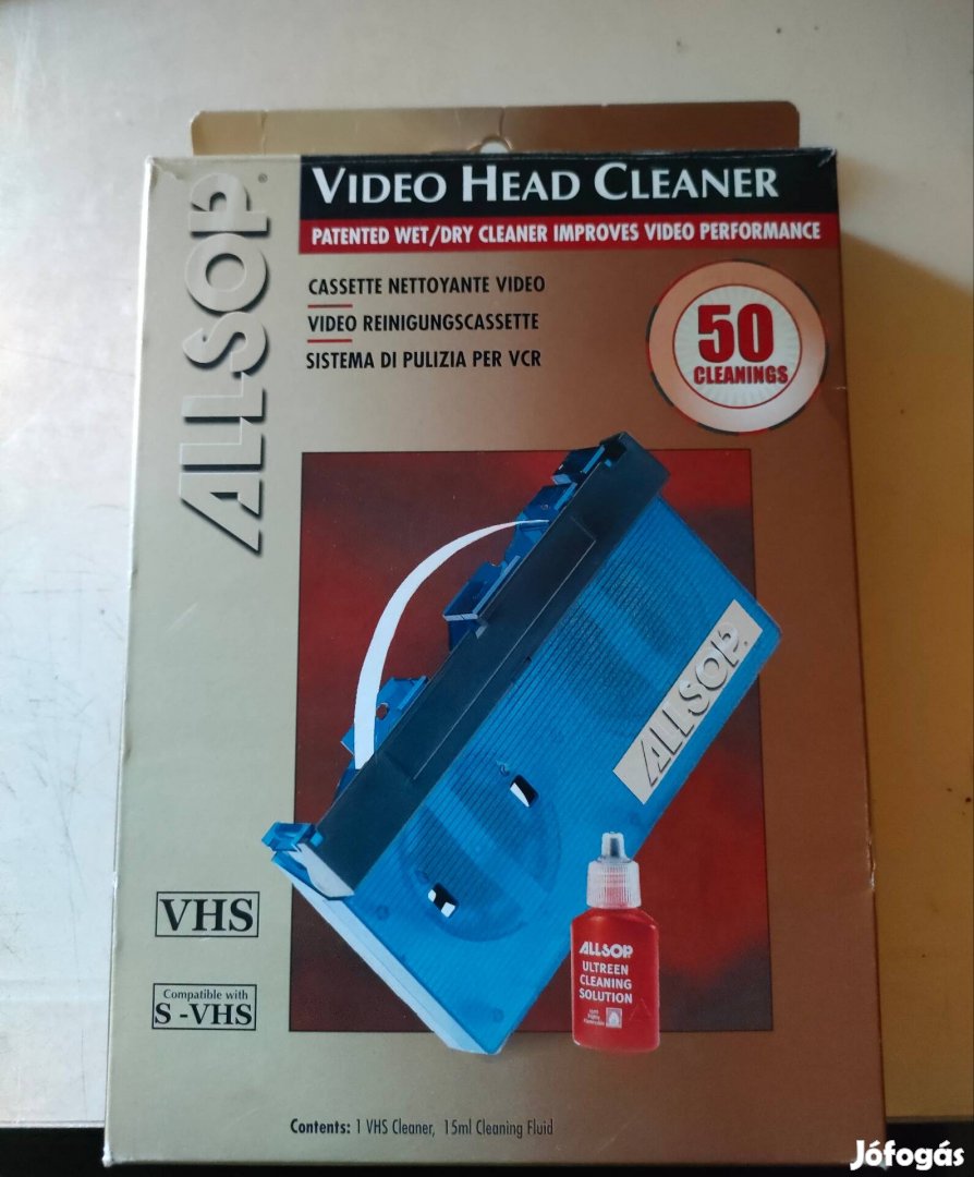 VHS video tisztító kazetta eladó