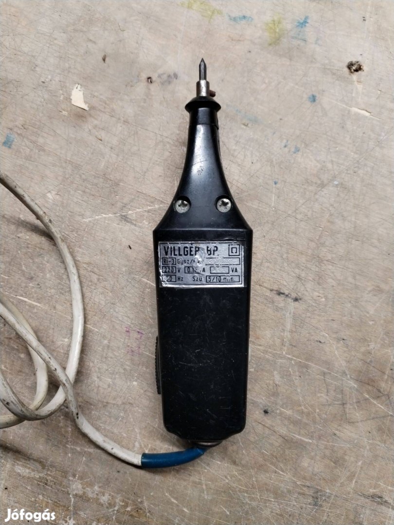 VILLGÉP BP Retró kézi gravírozógép, működő gyűjtői darab