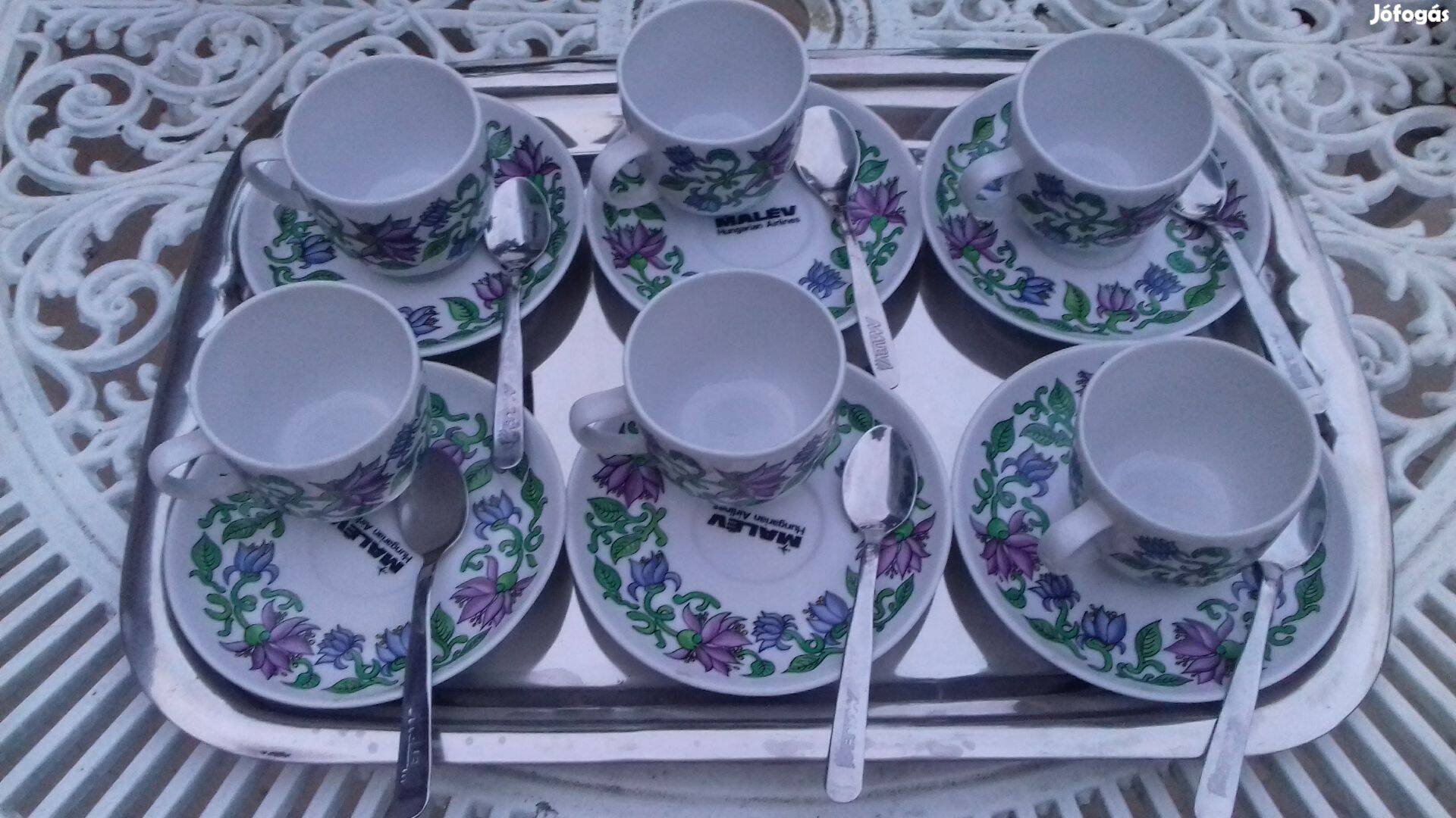 VIP MALÉV Holloházi porcelán kávéskészlet