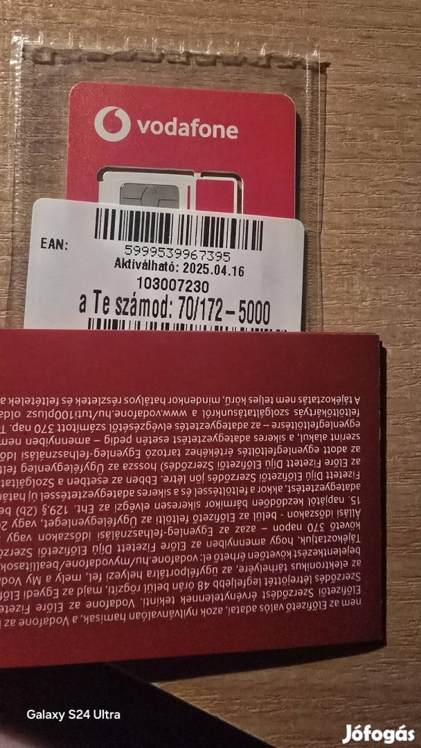 VODAFONE Könyü Telefonszám 172.5000.