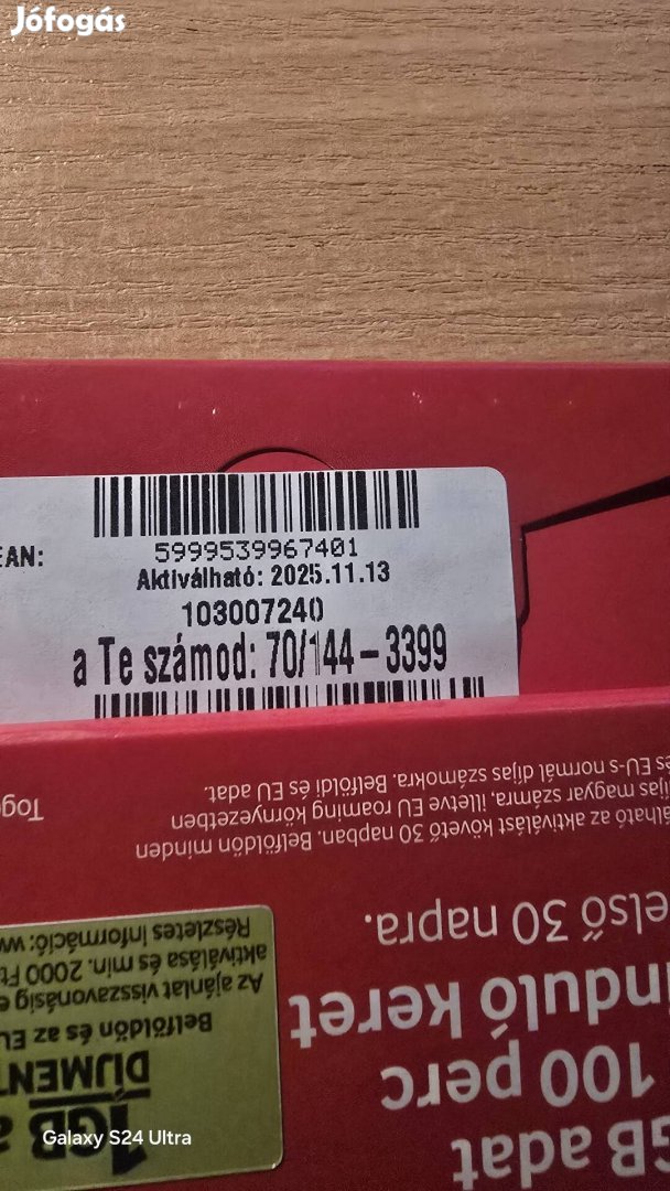 VODAFONE Könyü Telefonszám 1.44.33.99.