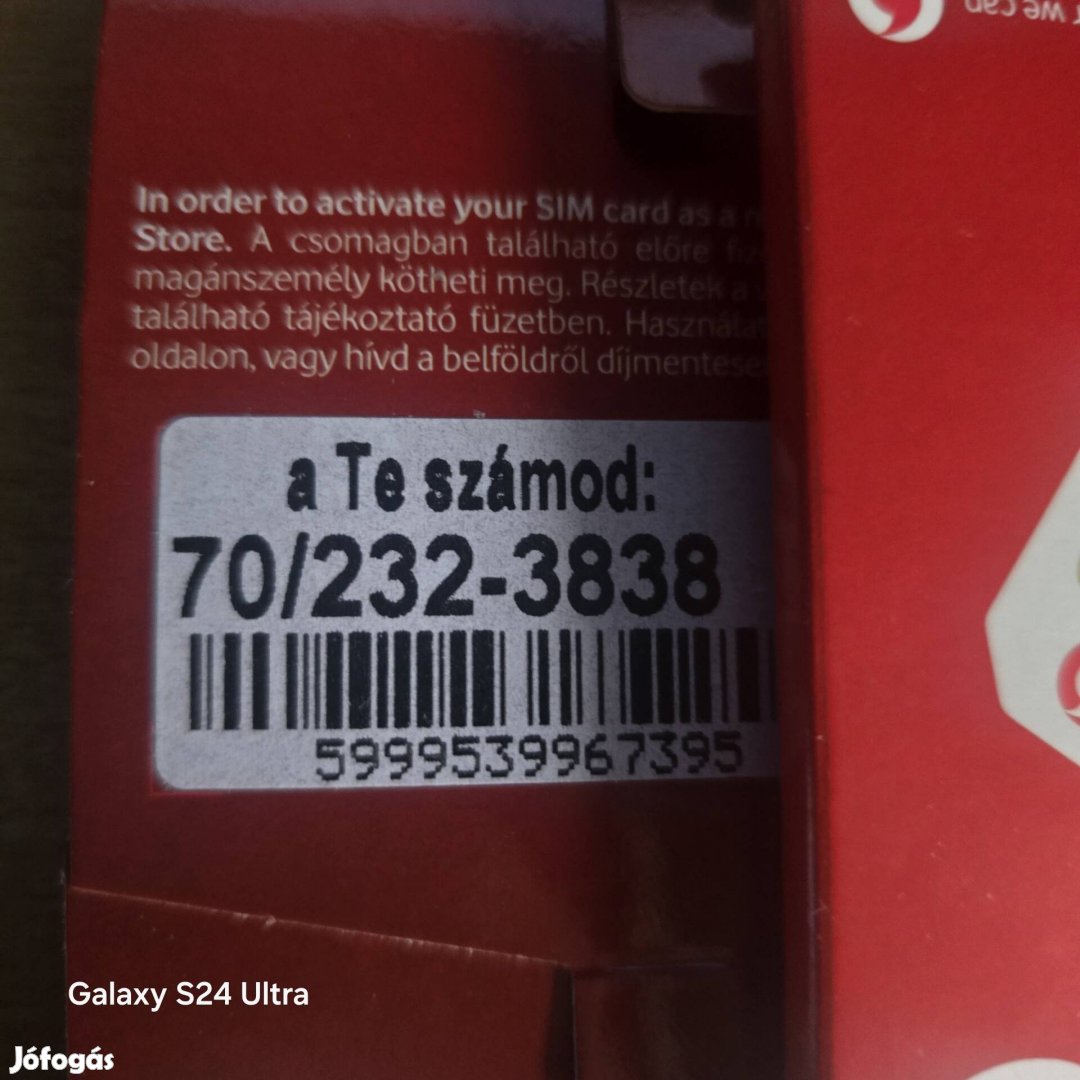 VODAFONE Könyü Telefonszám 232.38.38.