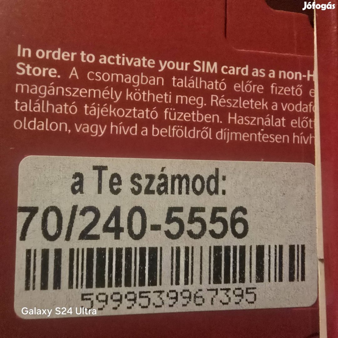 VODAFONE Könyü Telefonszám 240.5556.