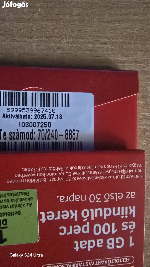 VODAFONE Könyü Telefonszám 240.8887.