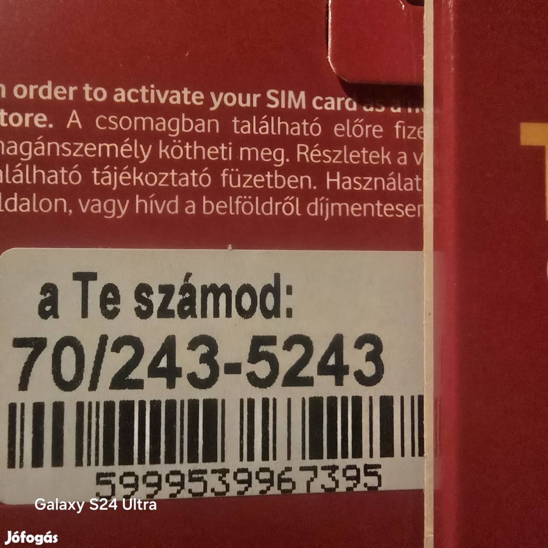 VODAFONE Könyü Telefonszám 243.5.243.