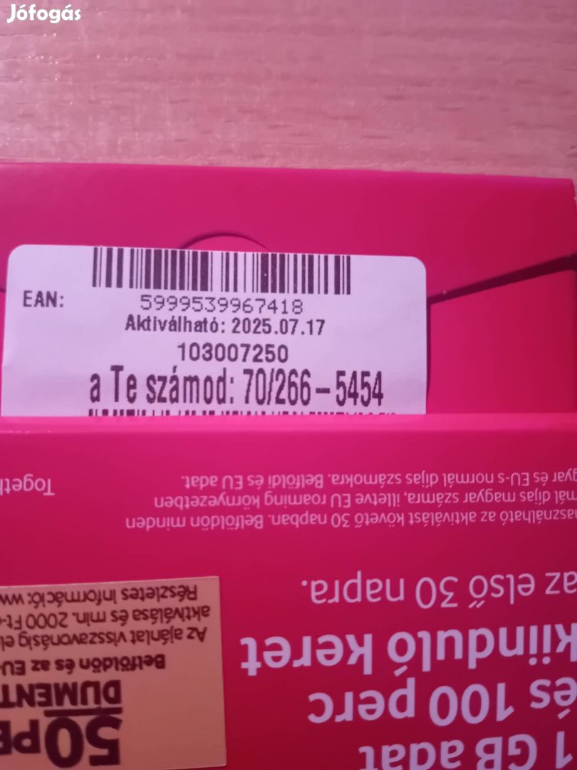 VODAFONE Könyü Telefonszám 266.54.54.