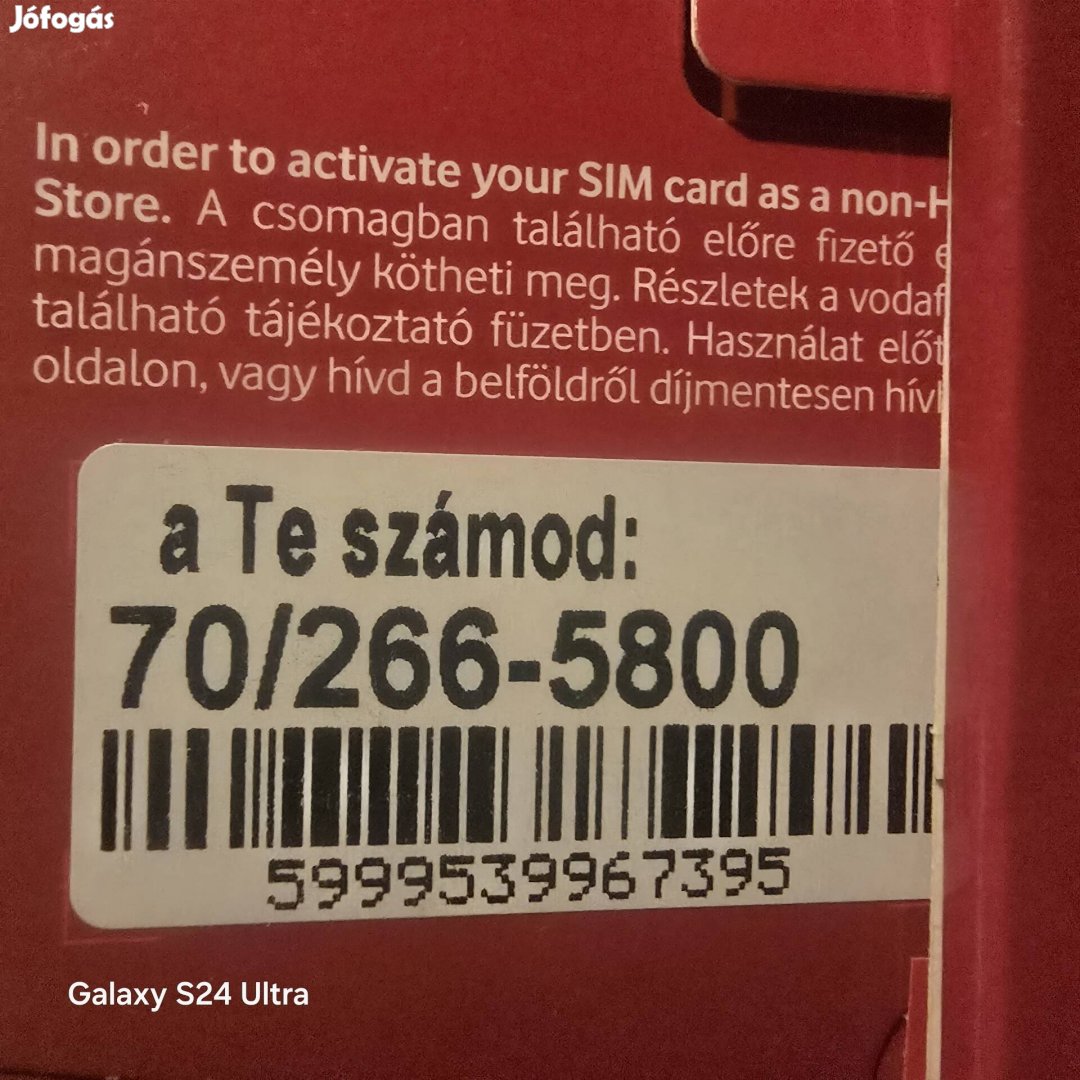 VODAFONE Könyü Telefonszám 266.5800.