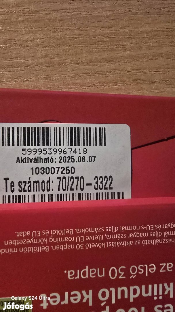 VODAFONE Könyü Telefonszám 270.3322.