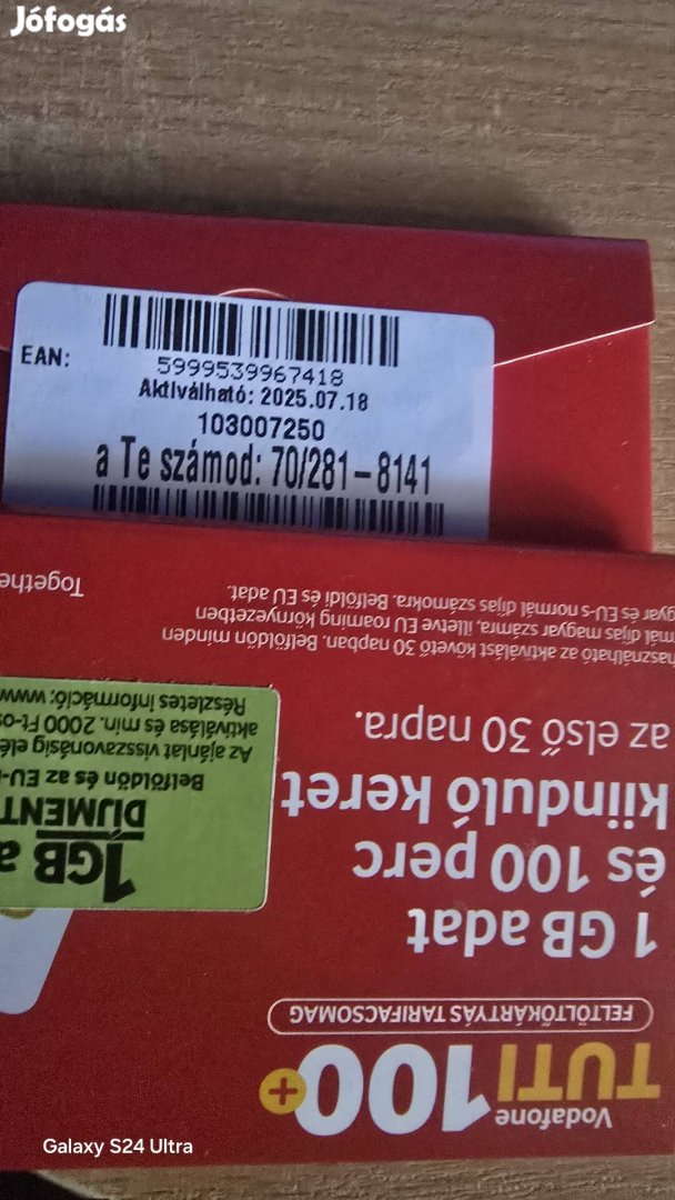 VODAFONE Könyü Telefonszám 281.81.41.