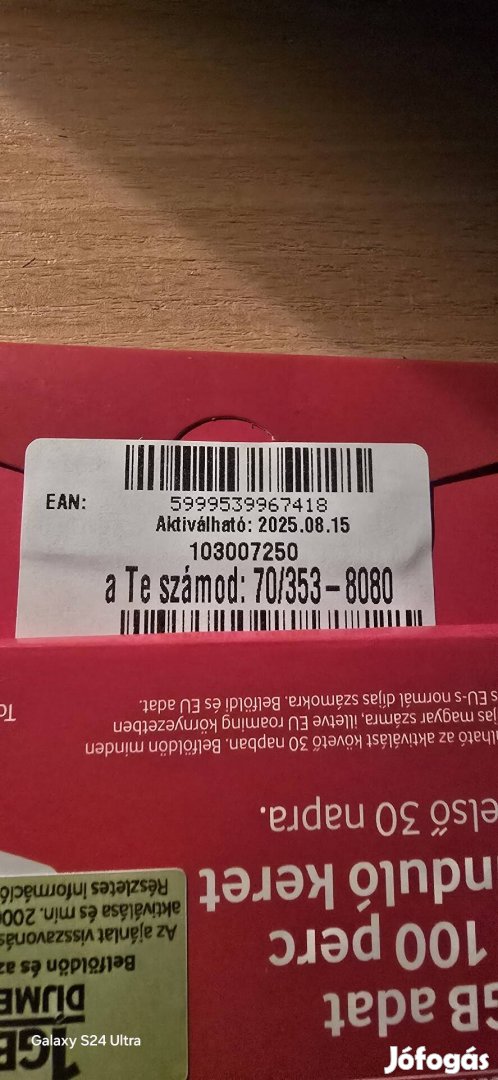 VODAFONE Könyü Telefonszám 353.8080.