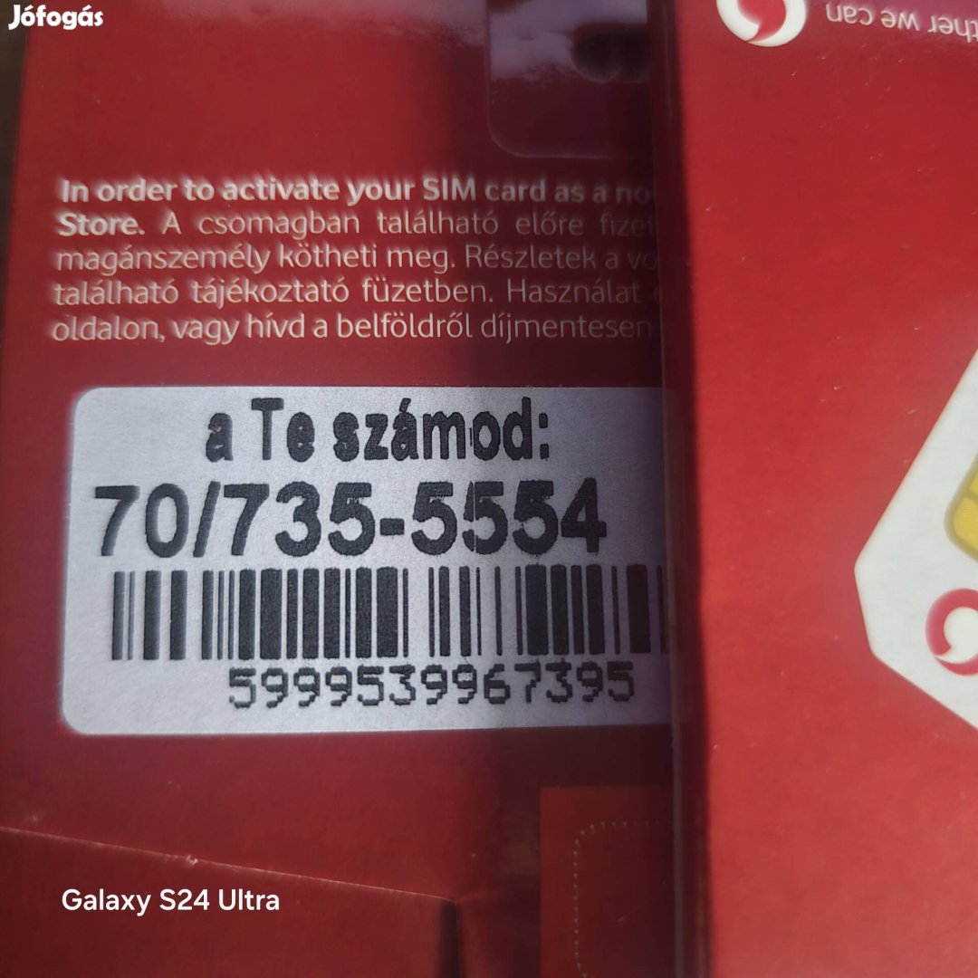 VODAFONE Könyü Telefonszám 7355554