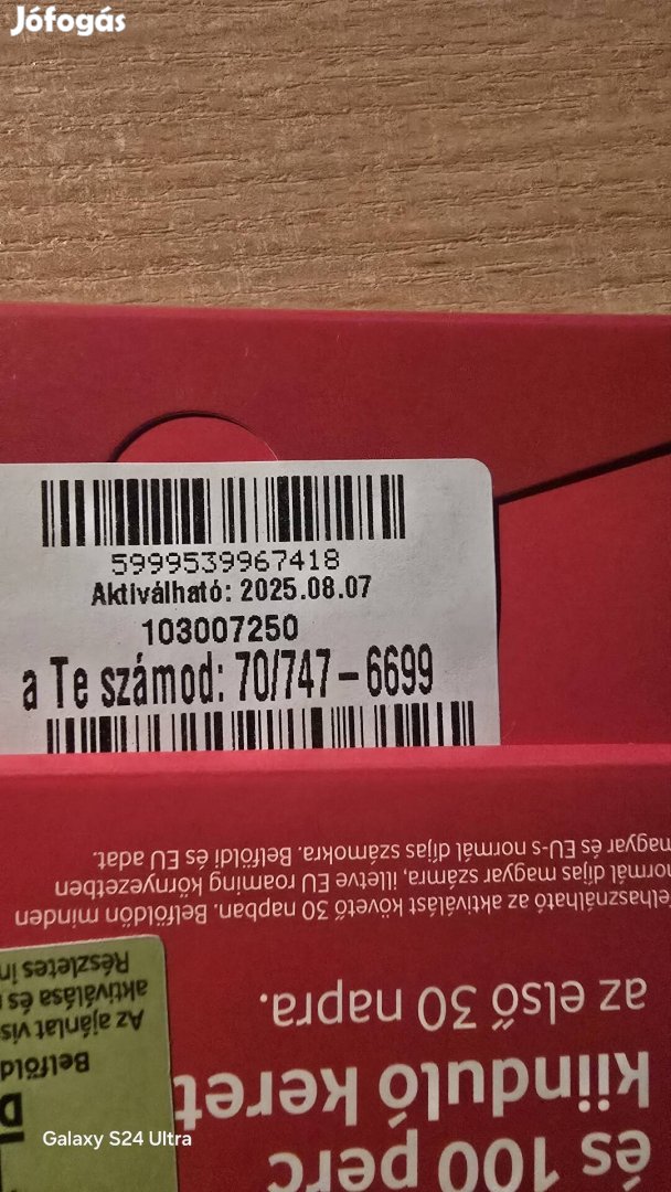 VODAFONE Könyü Telefonszám 747.6699.