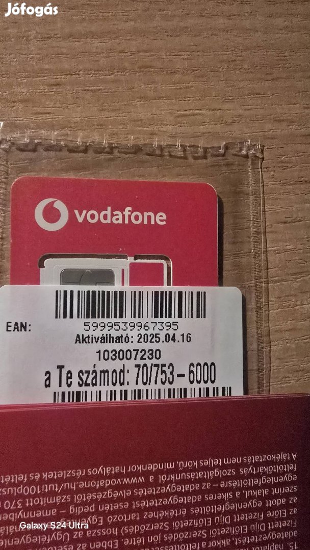 VODAFONE Könyü Telefonszám 753.6000.